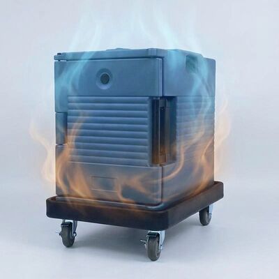 Catering Box 90L Insulated Cater Box Wheeled Hot Food Transport Container PE Rotomolded 635x460x640mm