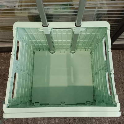 Carrelli pieghevoli del carrello di plastica di Seat del supermercato con le ruote della maniglia