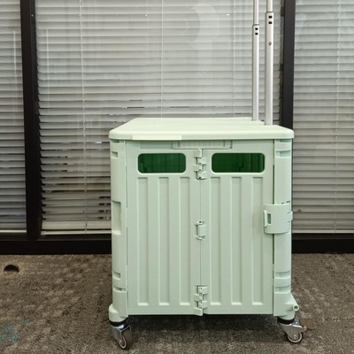 Carrelli pieghevoli del carrello di plastica di Seat del supermercato con le ruote della maniglia