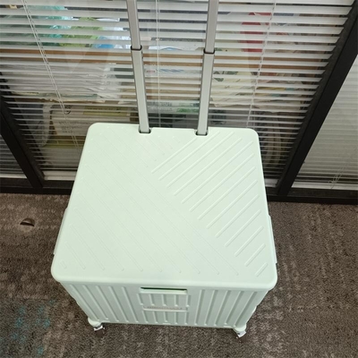 Carrelli pieghevoli del carrello di plastica di Seat del supermercato con le ruote della maniglia