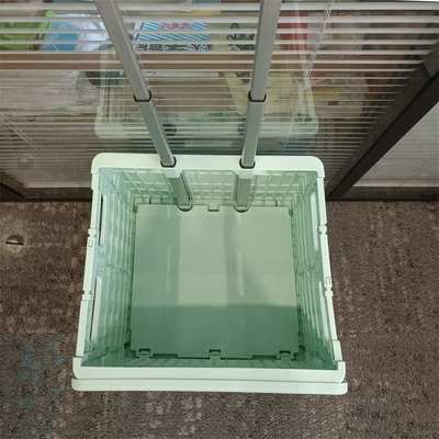 Carrelli pieghevoli del carrello di plastica di Seat del supermercato con le ruote della maniglia