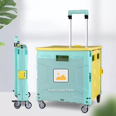 6 ruote che scalano carrello di plastica con Seat Mini Folding Hand Luggage Cars