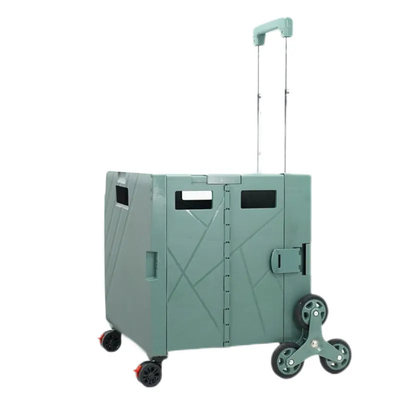 Carrello di plastica piegante portatile 3" del supermercato ruote del diametro