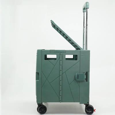 Carrello di plastica piegante portatile 3" del supermercato ruote del diametro