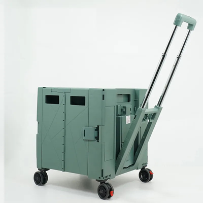 Carrello di plastica piegante portatile 3" del supermercato ruote del diametro