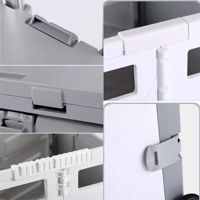 Carrello di plastica piegante portatile 3" del supermercato ruote del diametro