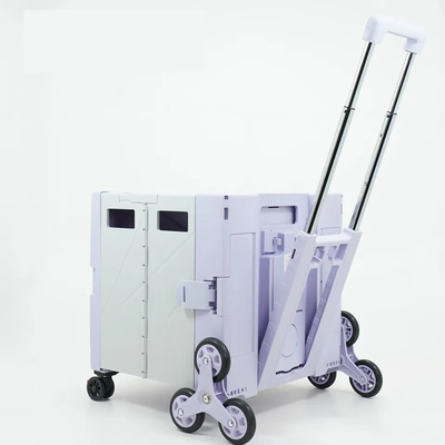 Carrello di plastica piegante portatile 3" del supermercato ruote del diametro
