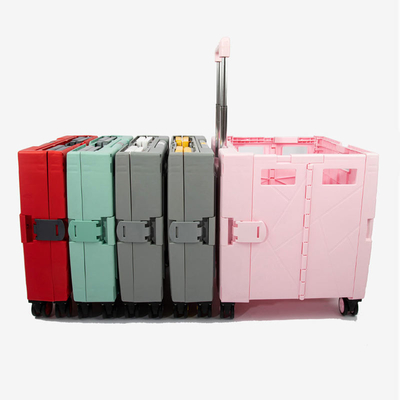 Carrello di rotolamento portatile piegante di acquisto del contenitore di ruota della cassa con il coperchio resistente all'uso