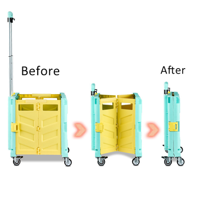 Carrello di rotolamento portatile piegante di acquisto del contenitore di ruota della cassa con il coperchio resistente all'uso