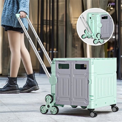 Carrello di rotolamento portatile piegante di acquisto del contenitore di ruota della cassa con il coperchio resistente all'uso