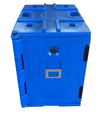 Carriera di pentole blu con maniglie in nylon, capacità di 90 litri per un facile trasporto