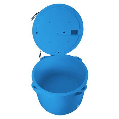 Scatola di raffreddamento a forma rotante con schiuma PU ad alta densità, piedi di sollevamento popolare e tempo di conservazione del ghiaccio da 3 a 5 giorni per la lavorazione dei frutti di mare