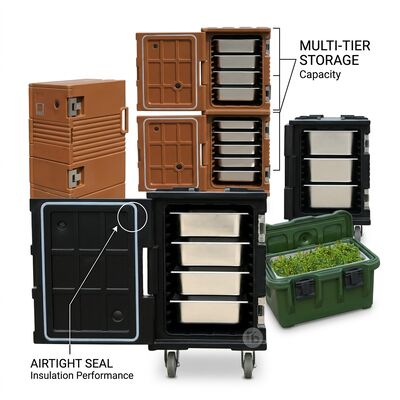 Cater Box isolato 28L Compatto Rotomolded Catering Box Contenitore alimentare Cisterna di consegna termica