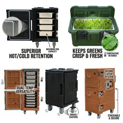 Cater Box isolato 28L Compatto Rotomolded Catering Box Contenitore alimentare Cisterna di consegna termica
