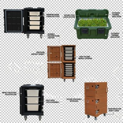 Catering Food Pan Carrier 65L Top-Loading Insulated Thermal Box per il servizio di banchetti per eventi professionali