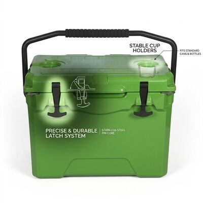 Portatile 38L Rotomolded Cooler Box esterno Ice Chest Proof Leak Drain Plug Famiglia Picnic Cooler