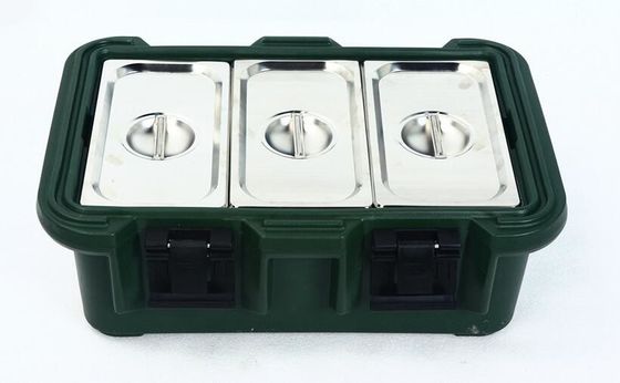 Trasportatore per alimenti isolato con caricamento dall'alto da 30L, contenitore per il trasporto rotomolded compatibile con teglie GN 1/1