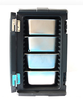 120L Front Loading Rotomoulded Products GN filtra la scatola calda isolata con le ruote