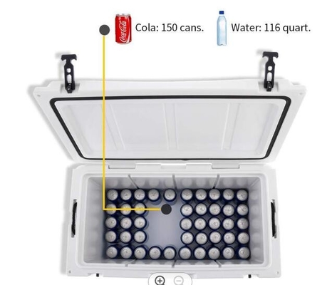 Scatola 110L del dispositivo di raffreddamento di pesca di Rotomolded buona sigillando buon sigillamento