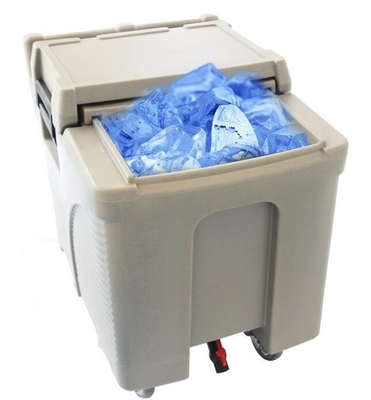 carrello Plastic With Wheels del ghiaccio isolato ristorante 125L