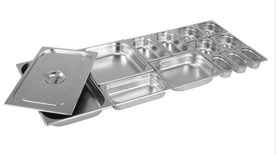Pentola dell'alimento di acciaio inossidabile GN1/1, pentola di acciaio inossidabile GN di dimensione standard