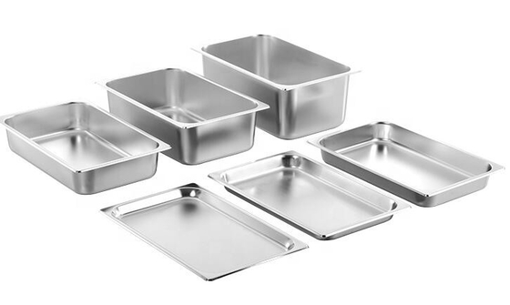 Pentola dell'alimento di acciaio inossidabile GN1/1, pentola di acciaio inossidabile GN di dimensione standard