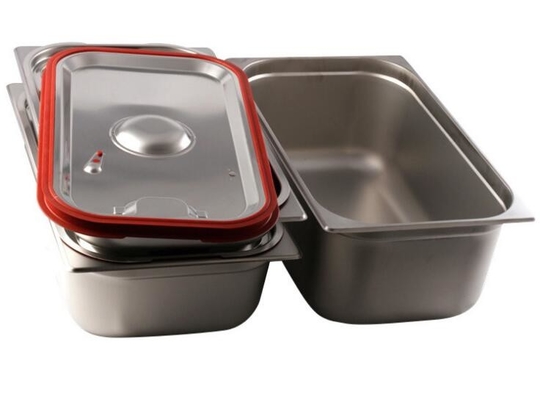 Alimento Pan With Lid, pentola di acciaio inossidabile della cucina del buffet di acciaio inossidabile