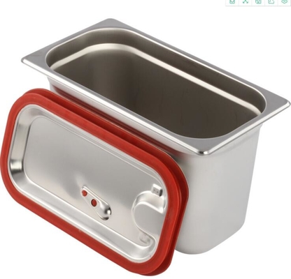 Alimento Pan With Lid, pentola di acciaio inossidabile della cucina del buffet di acciaio inossidabile