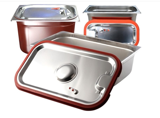 Alimento Pan With Lid, pentola di acciaio inossidabile della cucina del buffet di acciaio inossidabile