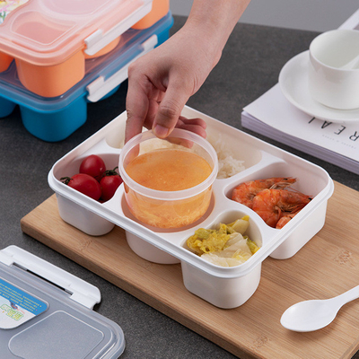 contenitori di plastica riutilizzabili del pranzo 1170ml con le tazze dell'acqua della minestra