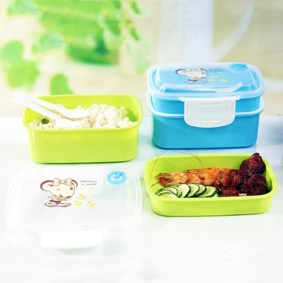 Contenitori di plastica riutilizzabili rettangolari del pranzo, contenitori di alimento asportabile riutilizzabili 1L