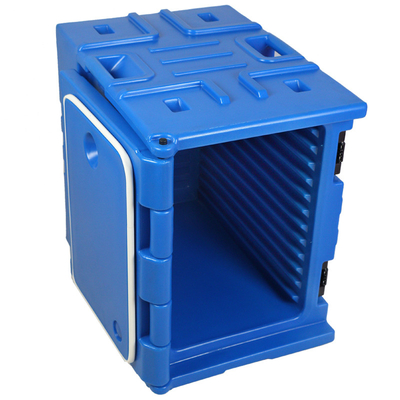 Carriera di pentole blu con maniglie in nylon, capacità di 90 litri per un facile trasporto
