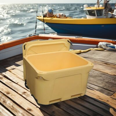 Contenitore isotermico rotostampato da 1000L con materiale LLDPE e isolamento in schiuma PU per lo stoccaggio industriale del pesce