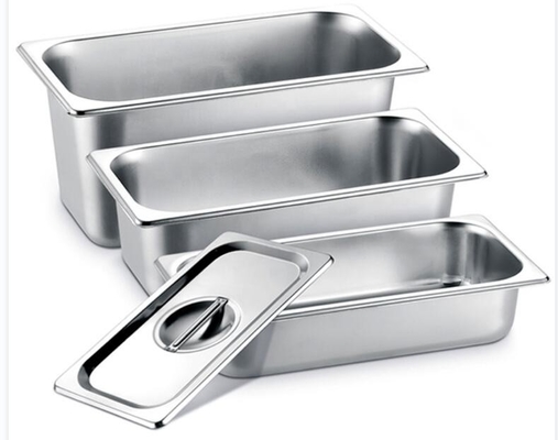 1/3 di acciaio inossidabile Gastronorm Pan Ice Cream Buffet Container