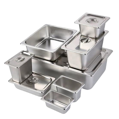 Pentola dell'alimento di acciaio inossidabile GN1/1, pentola di acciaio inossidabile GN di dimensione standard